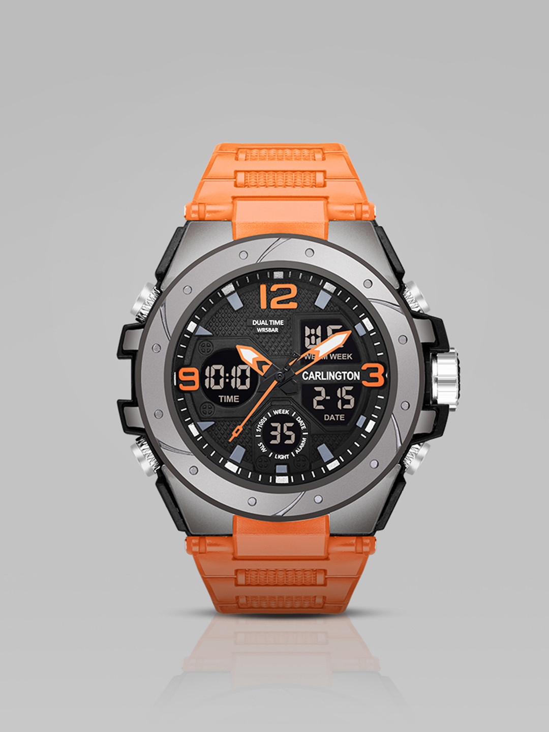 CARLINGTON Men Analogue Chronograph Watch Endurance 9105 Orange