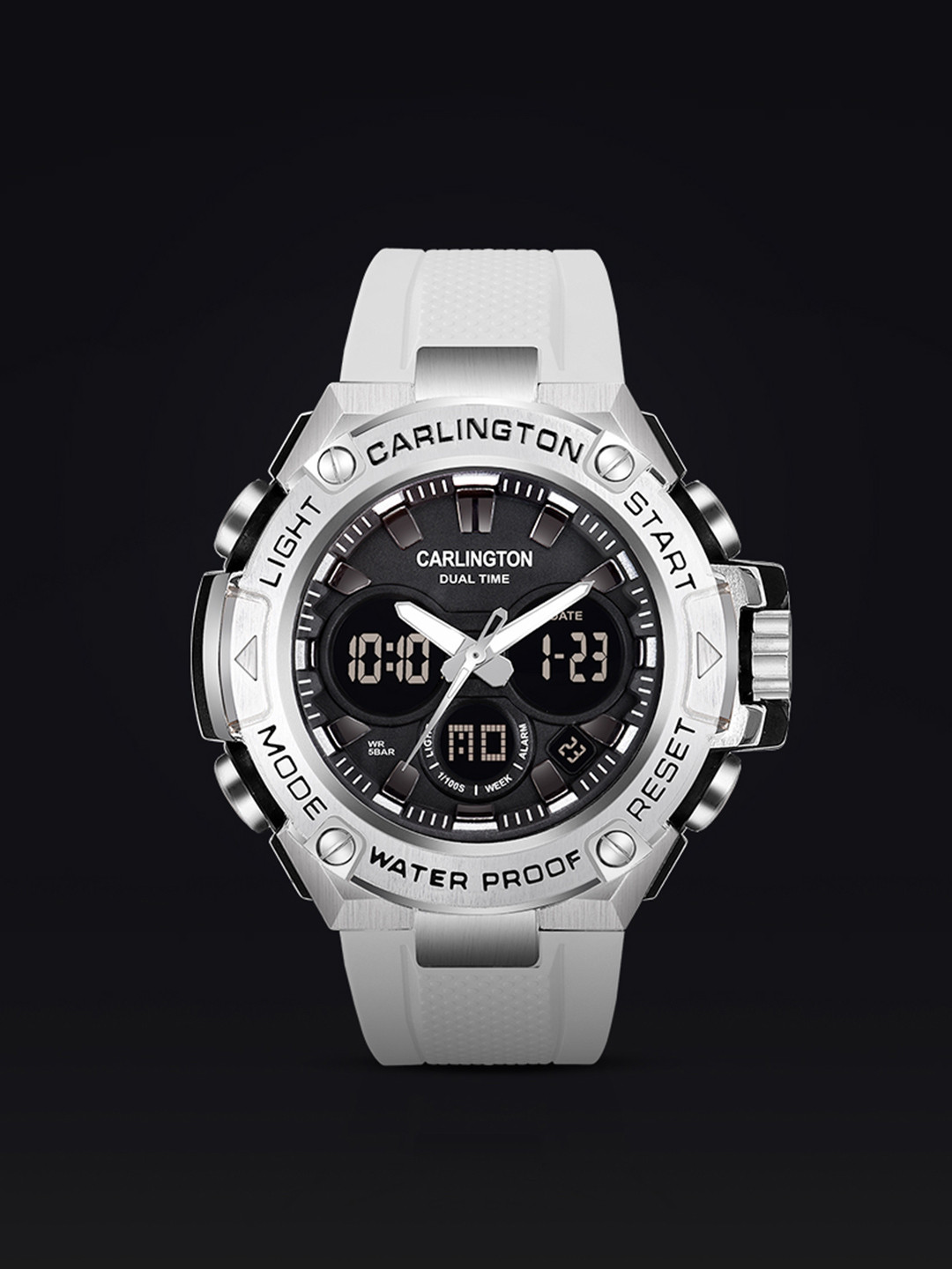 CARLINGTON Men Analogue Chronograph Watch Endurance 9107 White