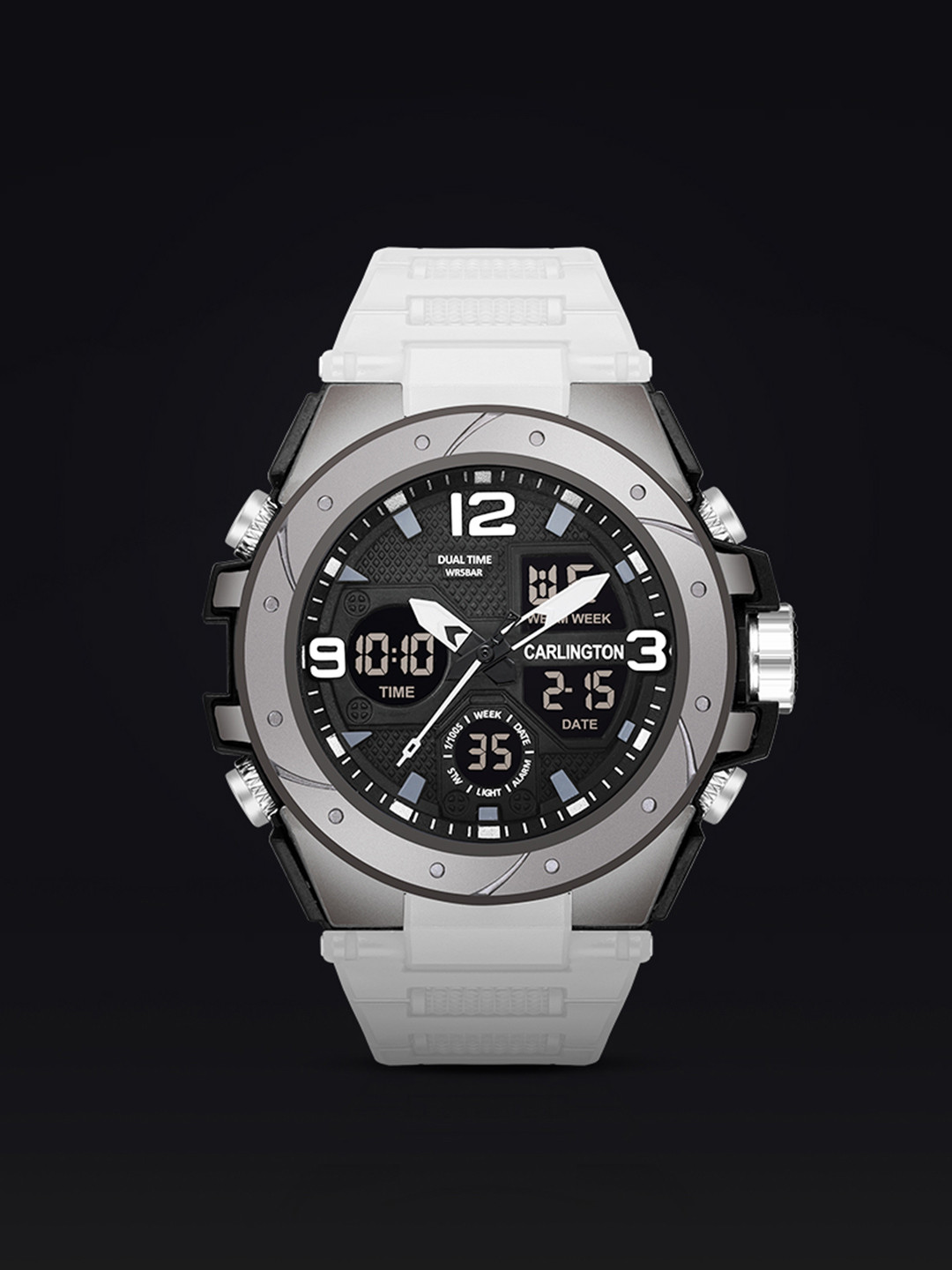 CARLINGTON Men Analogue Chronograph Watch Endurance 9105 White