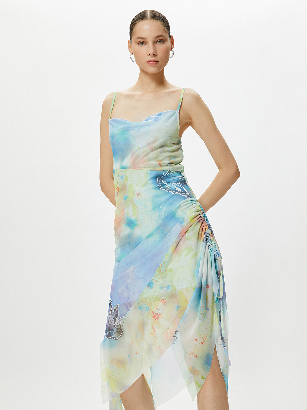 Koton Tie and Dye Printed Midi Dress
