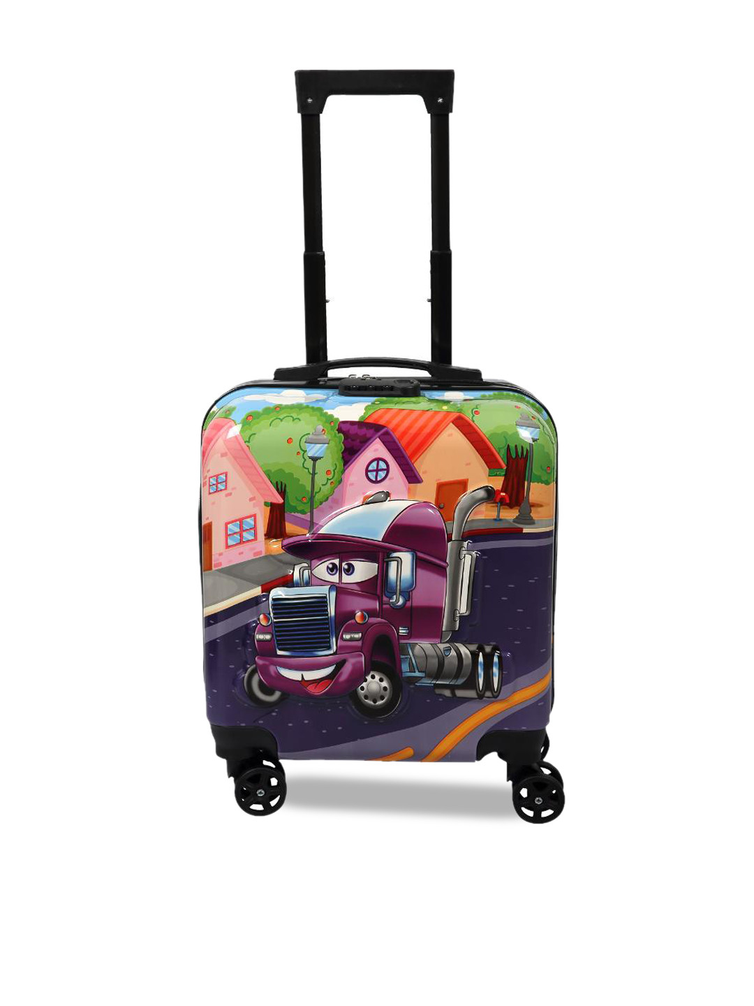 Polo Class Trendy Kids Printed Hard Sided Cabin Trolley Bag