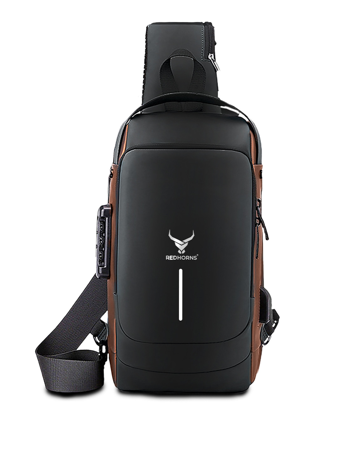 REDHORNS Unisex Crossbody Backpack With USB Charging Port