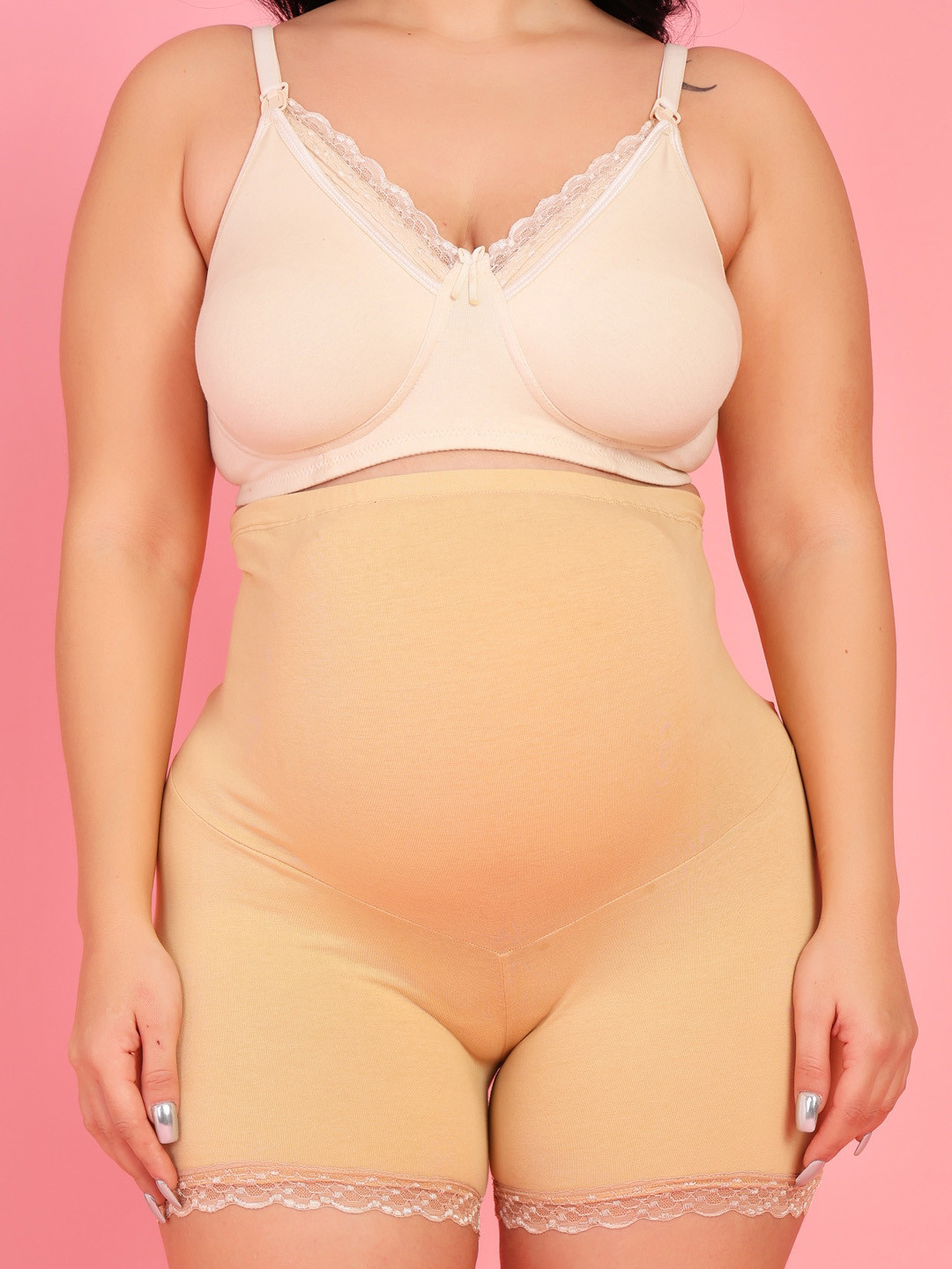 MAMMA PRESTO High-Rise Organic Cotton Maternity Boy Shorts