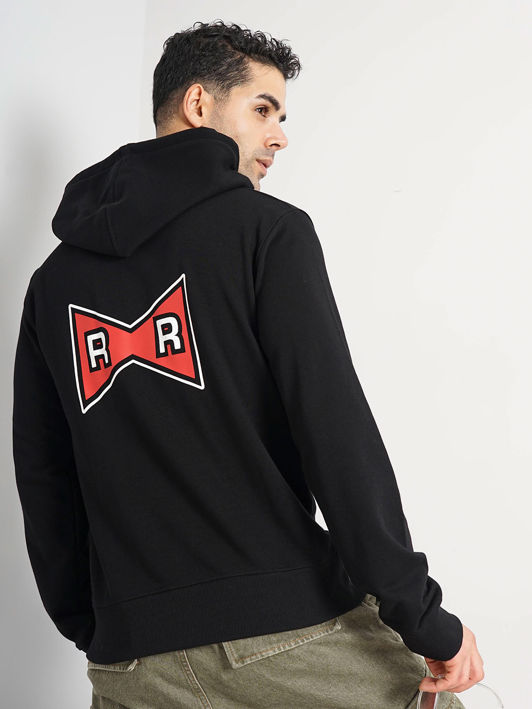 Celio Dragon Ball Z Printed Hooded Cotton Pullover