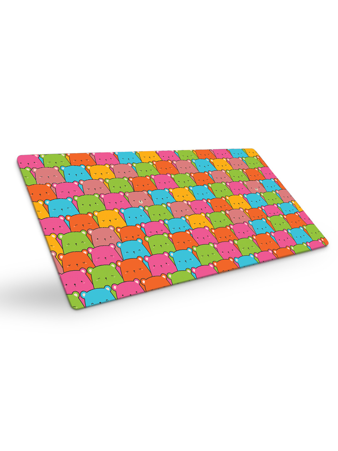 Gathari Green & Pink Printed Spill Resistant Desk Table Mat