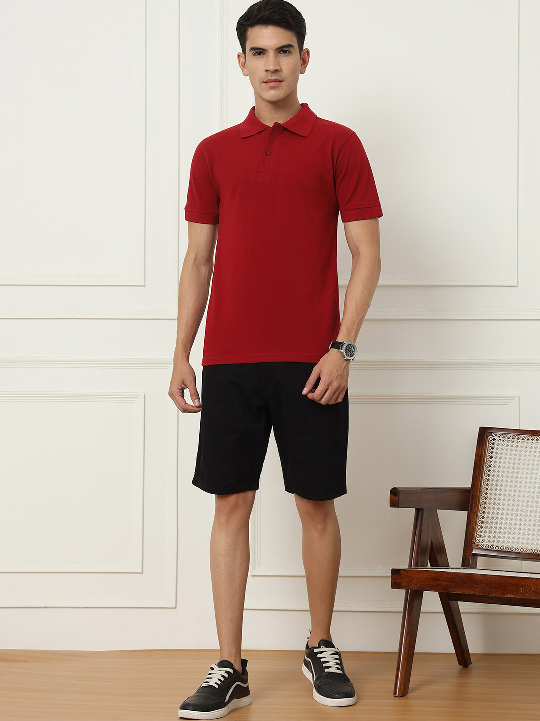 Mantonix Bio Finish Polo Collar Pure Cotton T-Shirt