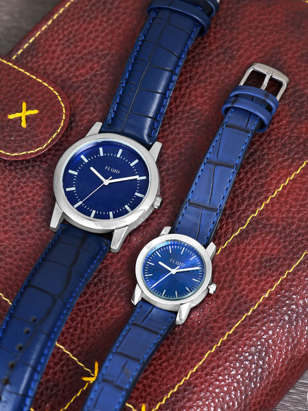 Buy FLUID Pack Of Analogue Couple Watch FLPair-785PR-BL01-Blue