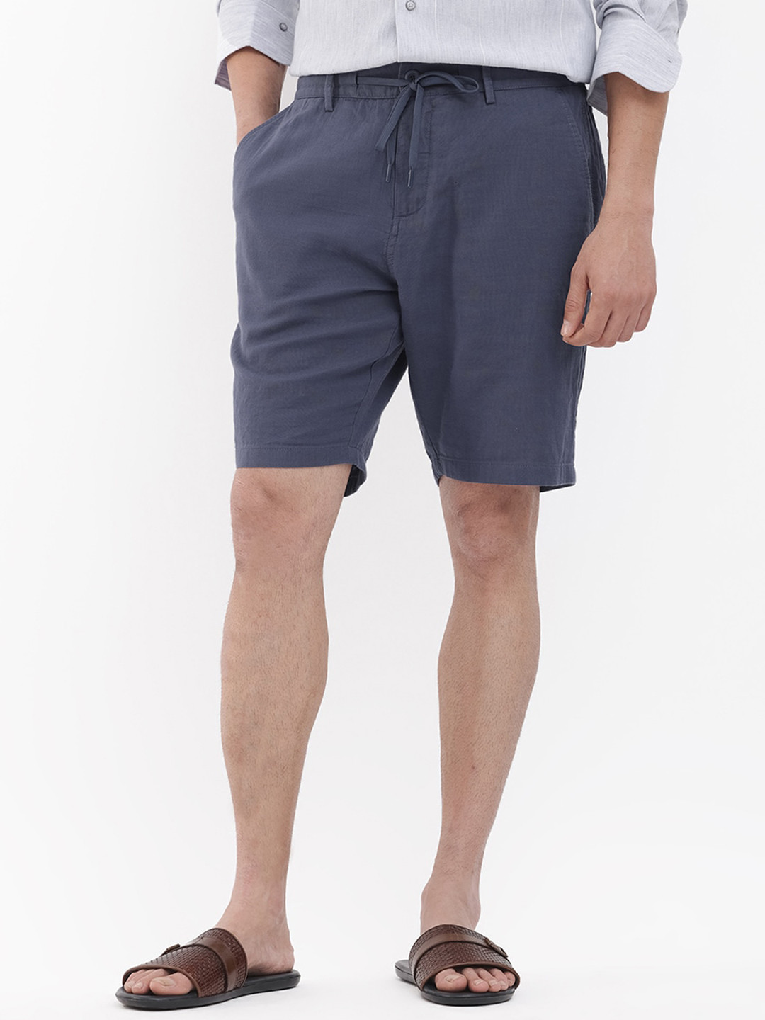 RARE RABBIT Men Pinto-1 Knee Length Mid Rise Cotton Shorts