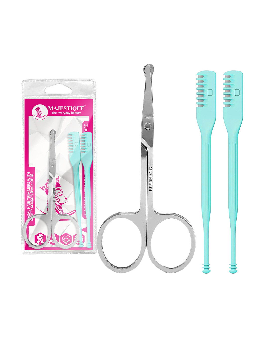 MAJESTIQUE Nasal Hair Trimmers With Safety Scissor