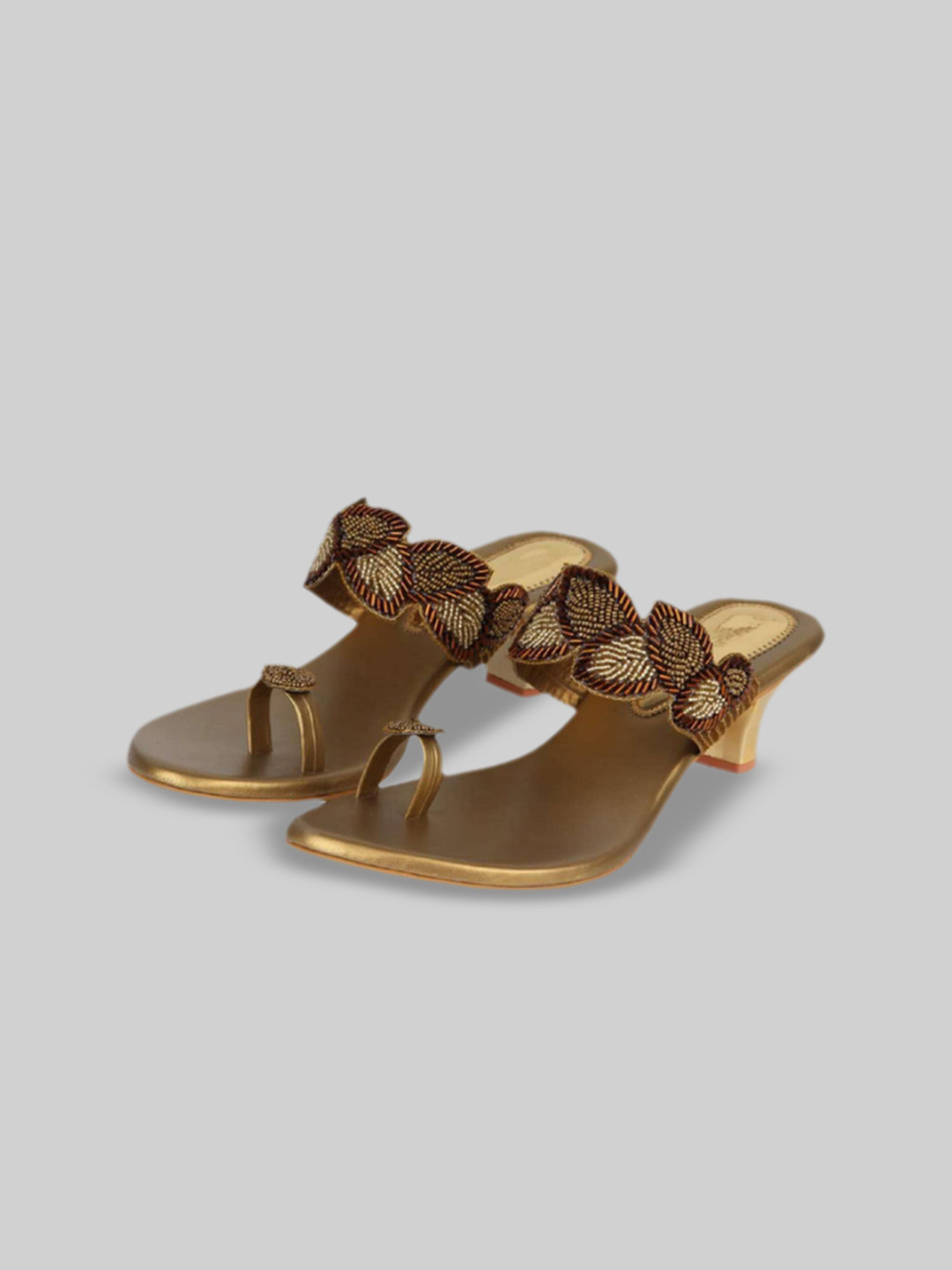 AZ Footwear Embellished One Toe Block Heels