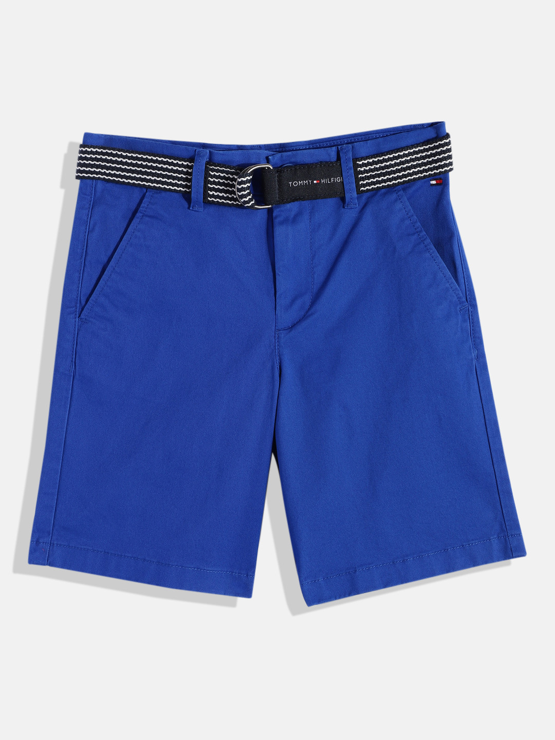 Tommy Hilfiger Boys Solid Chino Shorts with Belt