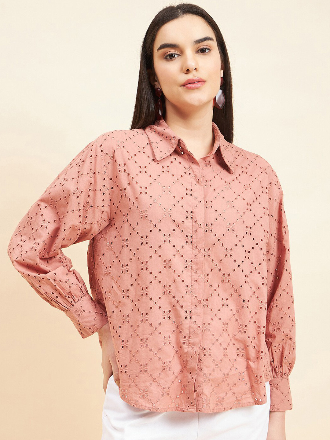 Gipsy Comfort Schiffli Casual Shirt
