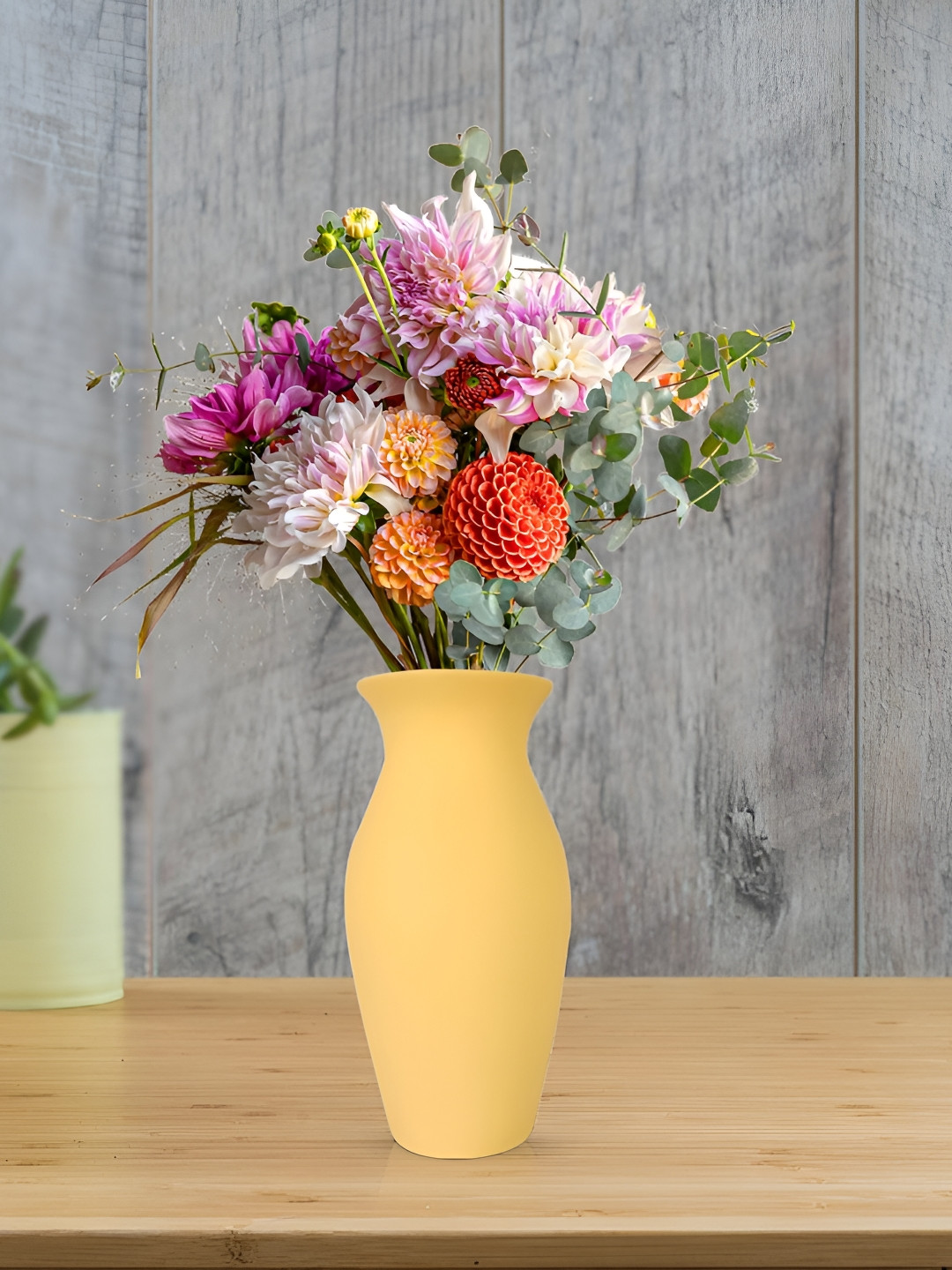 LASAKI Vatsal Yellow Durable Ceramic Vase