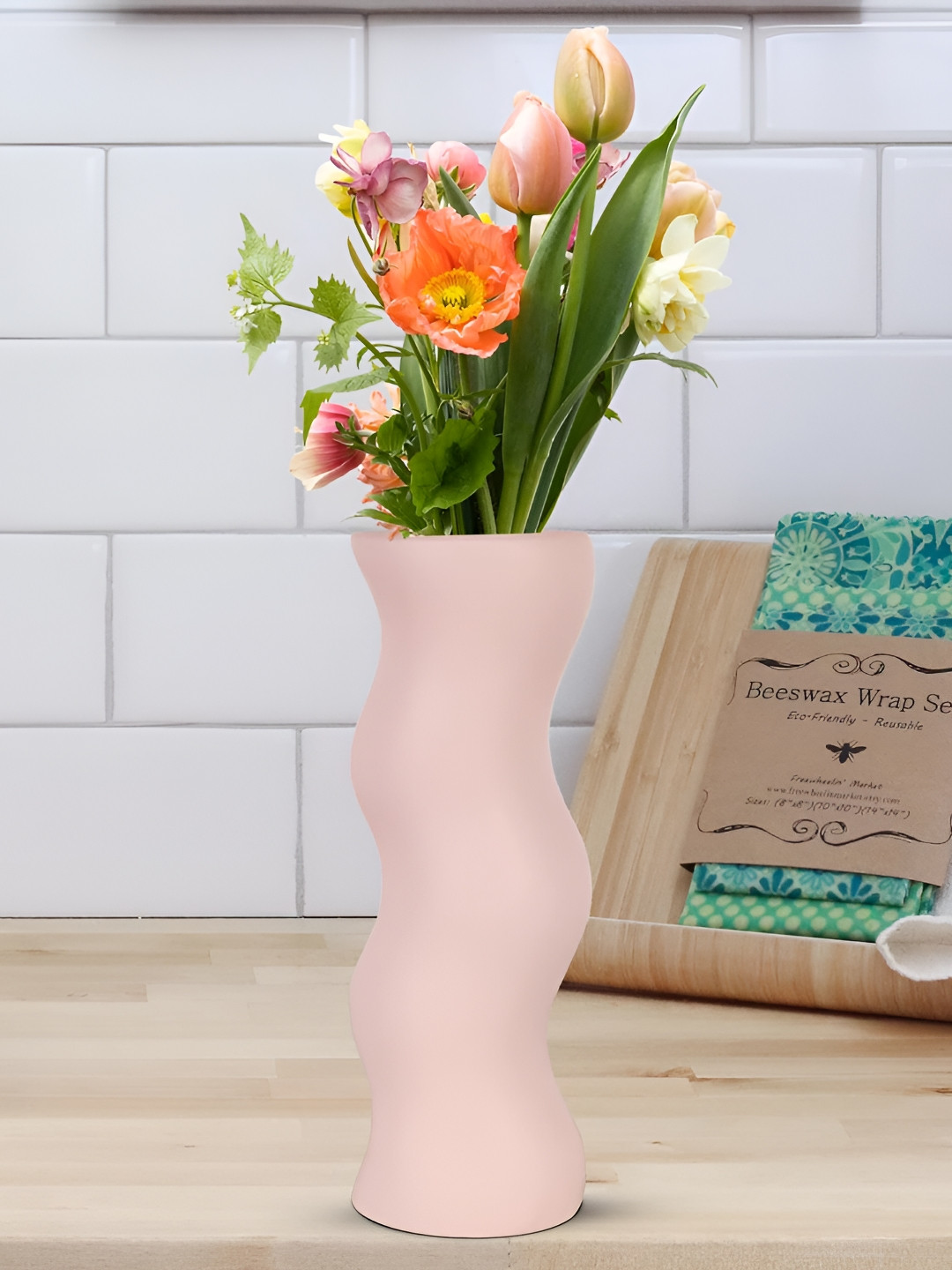 LASAKI Piper Big Pink Ceramic Flower Vase