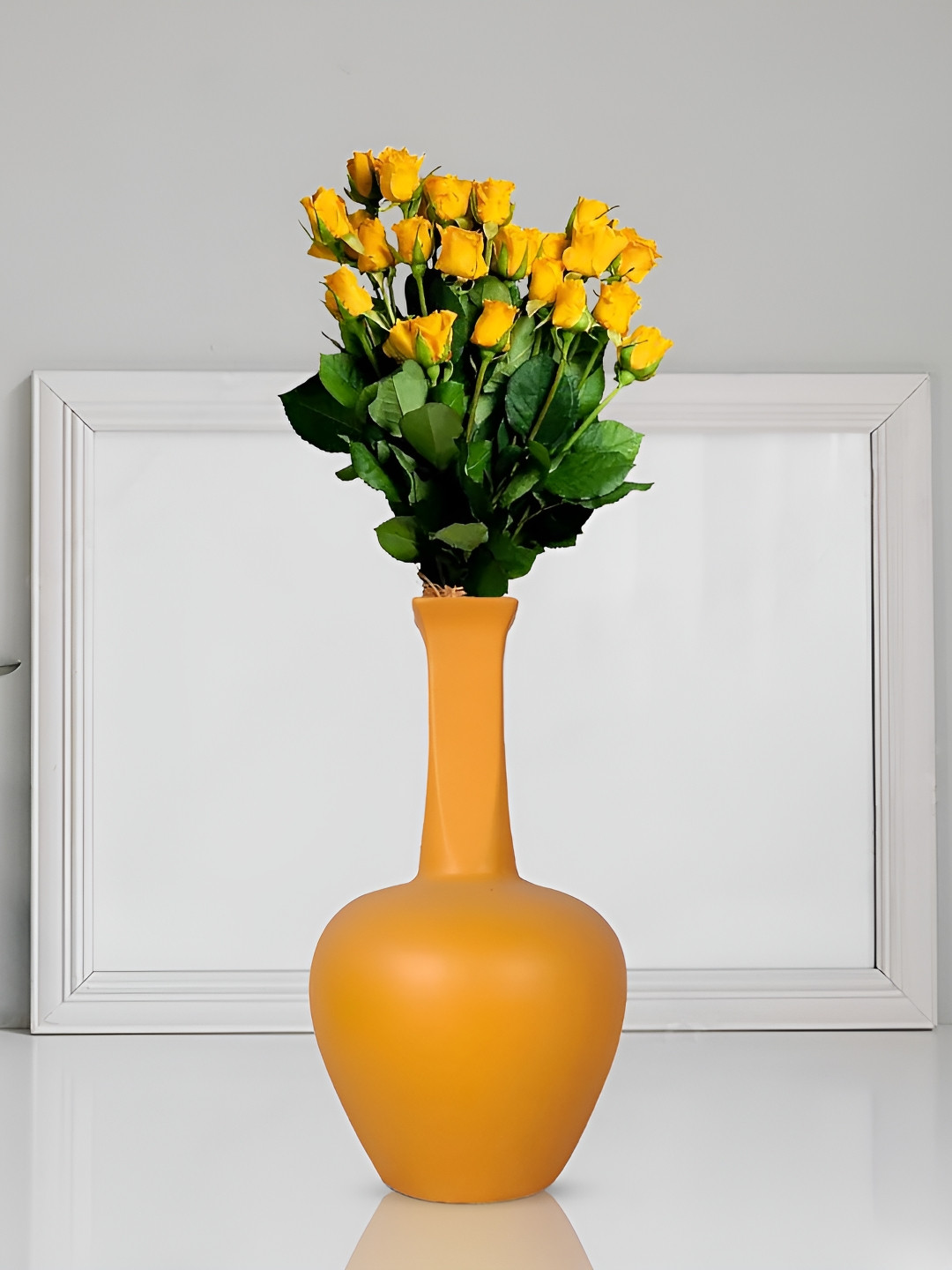 LASAKI Anjani Orange Durable Ceramic Vase