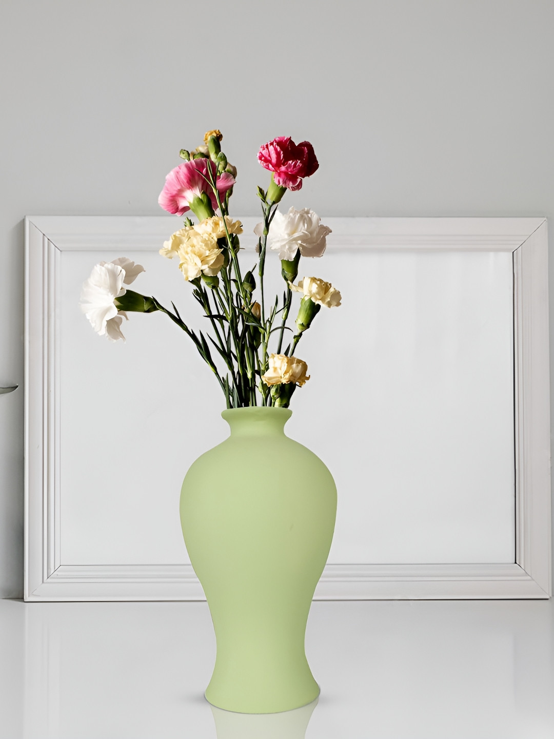 LASAKI Apsara Lime Green Ceramic Flower Vase