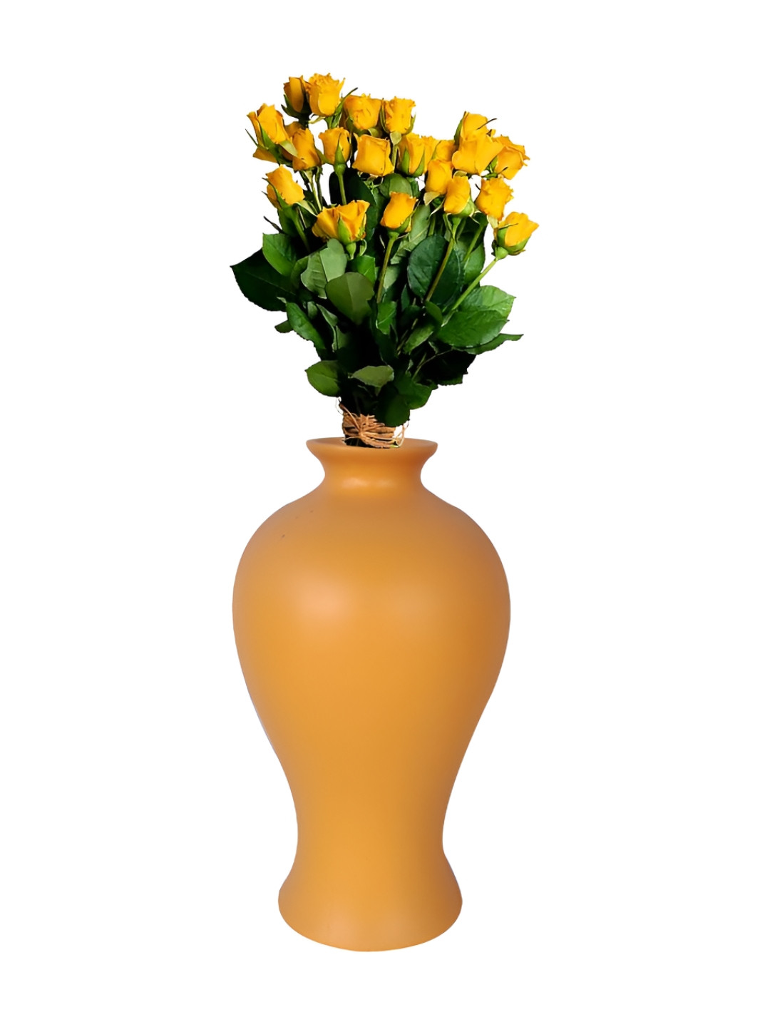 LASAKI Apsara Orange Coloured Ceramic Flower Vase