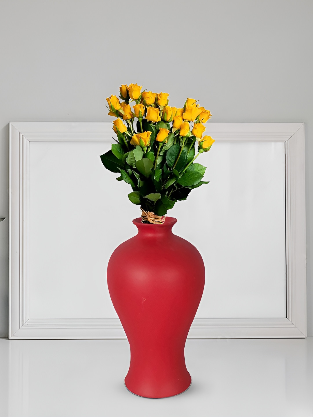 LASAKI Apsara Red Ceramic Vase