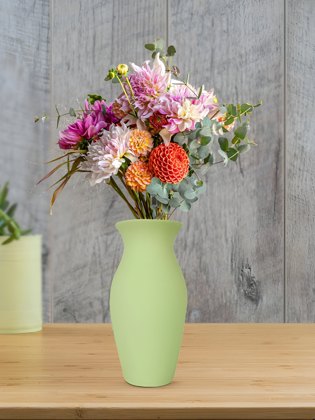 LASAKI Vatsal Small Mint Green Ceramic Flower Vase