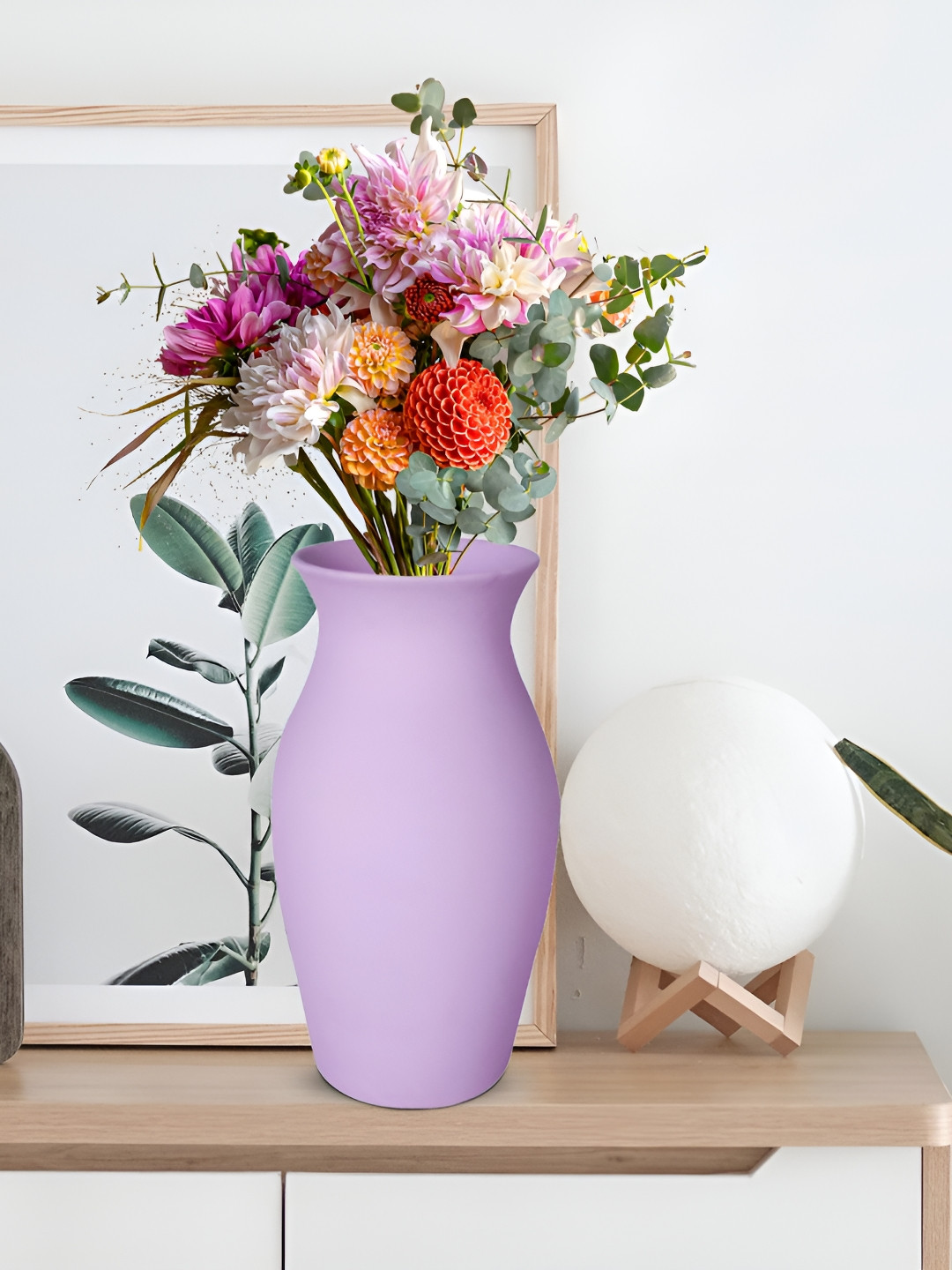 LASAKI Vatsal Purple Ceramic Flower Vase