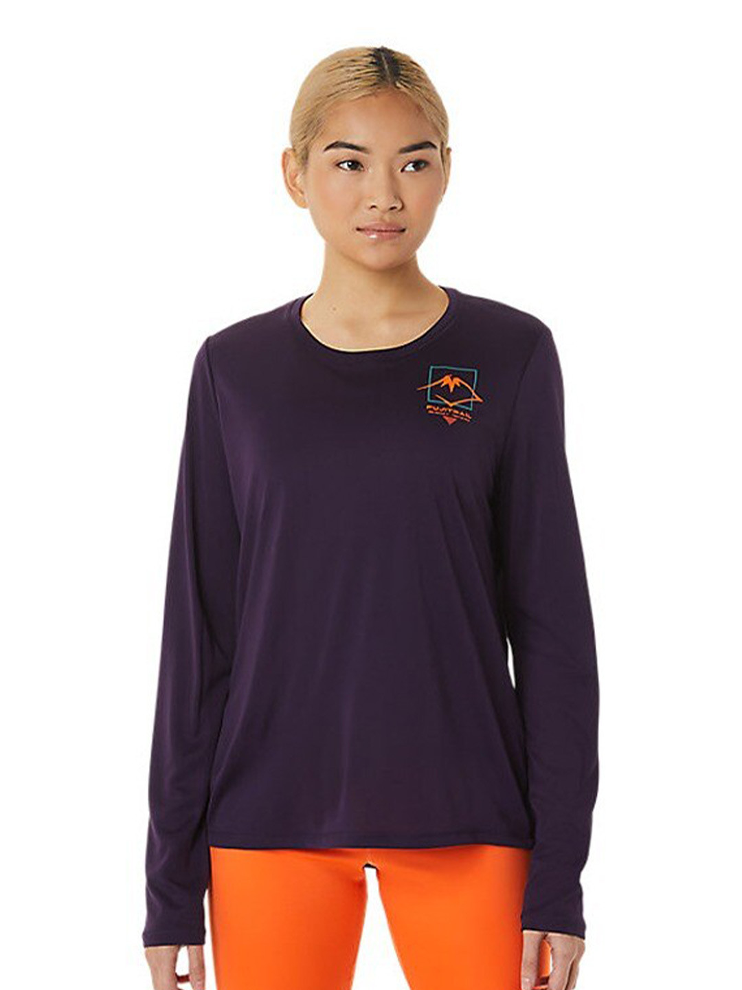 ASICS Fujitrail LS Logo Printed Round Neck T-Shirt
