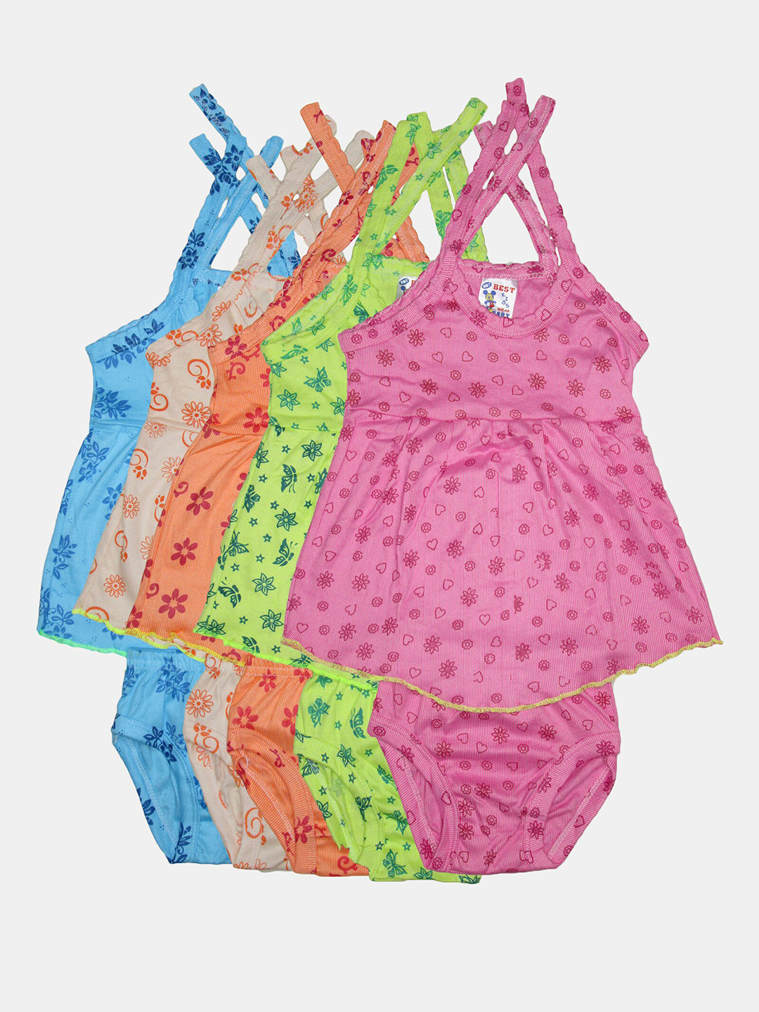 Peerless Wear Kids Pack Of 5 Printed Top With Trousers