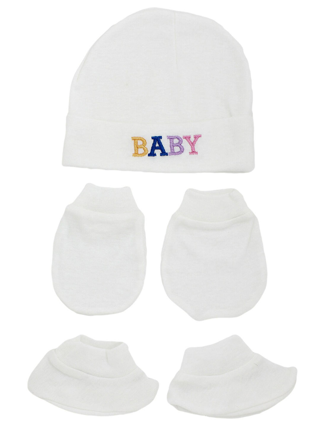 BAESD Infants Organic Cotton Mittens With Booties & Cap