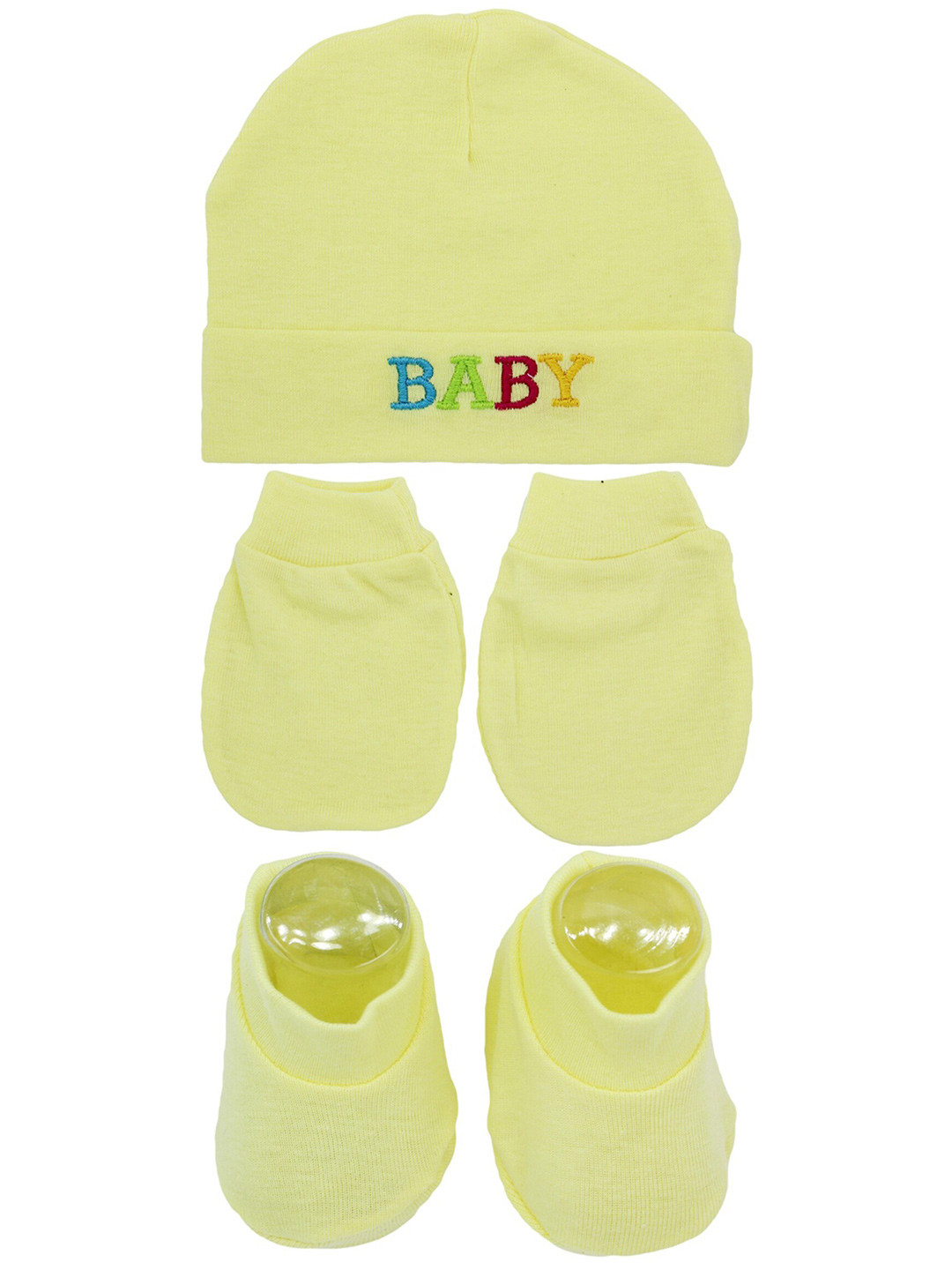 BAESD Kids Cotton Mittens, Booties With Cap Set
