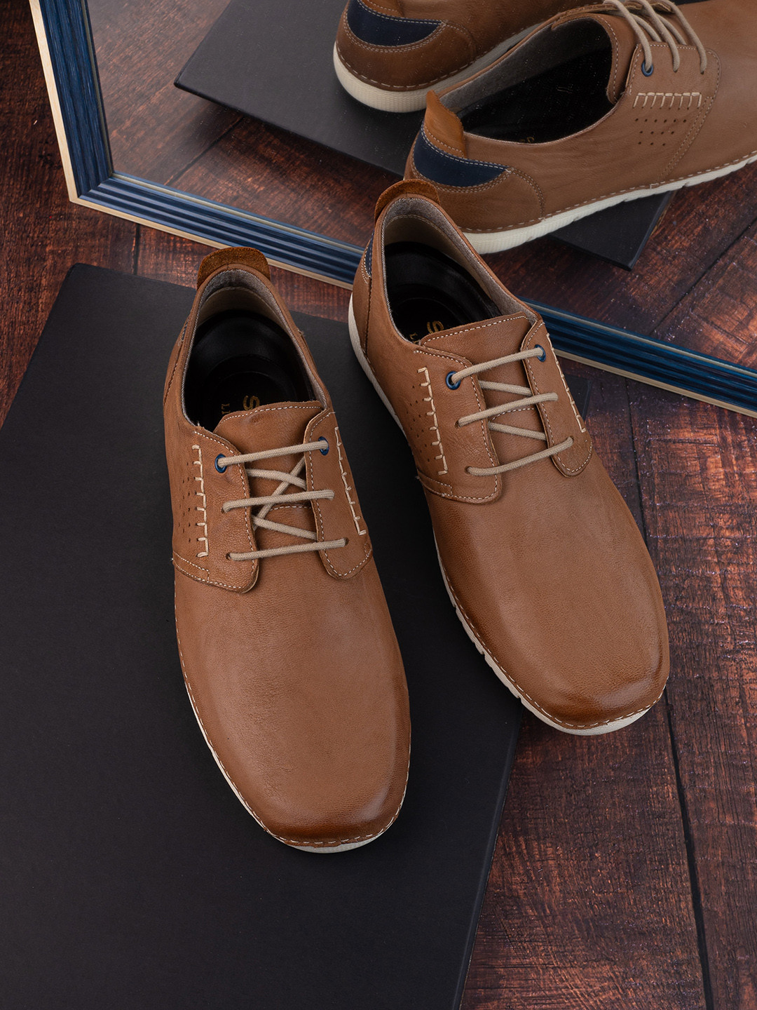 Styli Suede Leather Lace Up Shoes