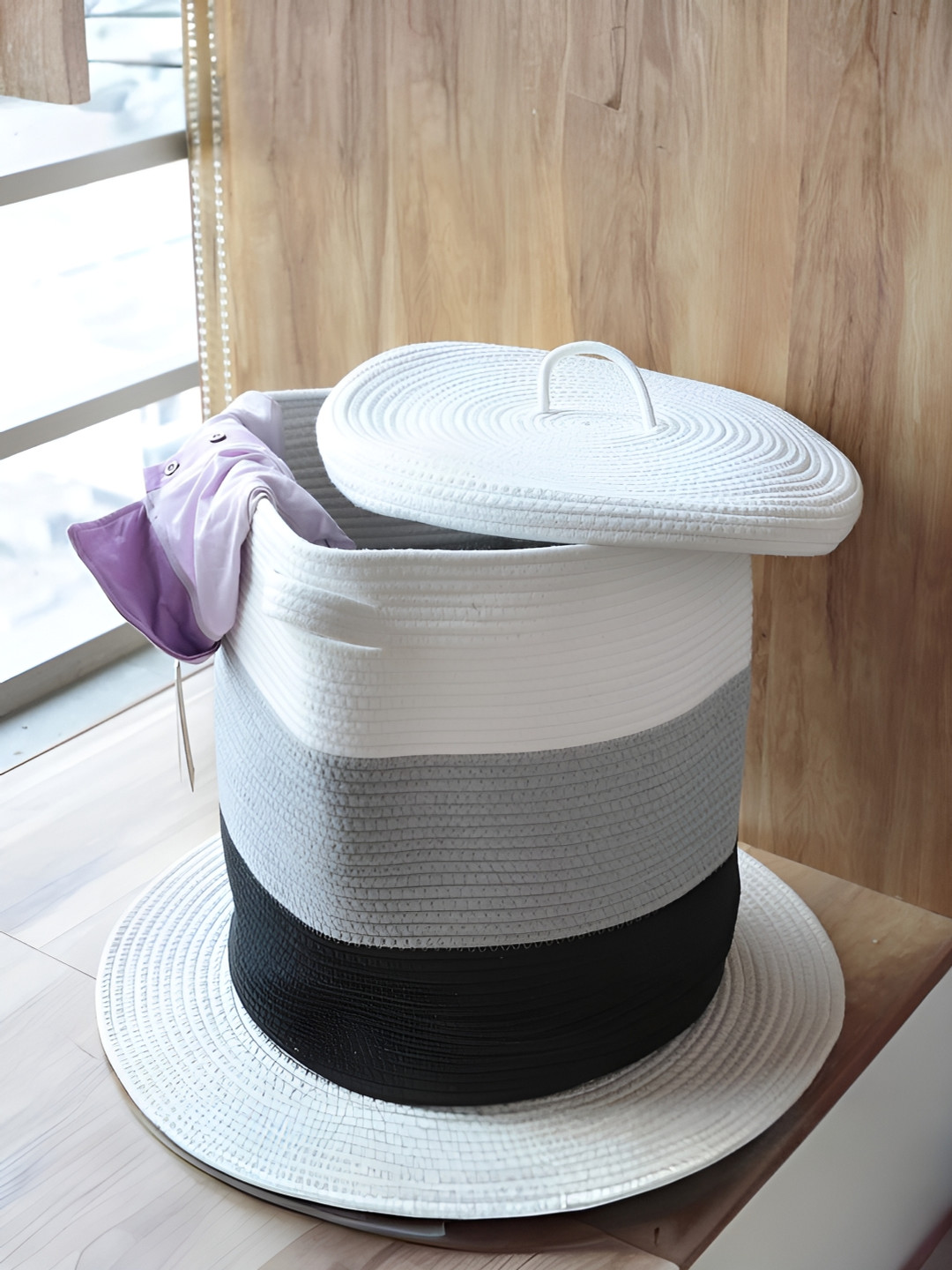 The Better Home Black & White Regular Tote Basket Organisers