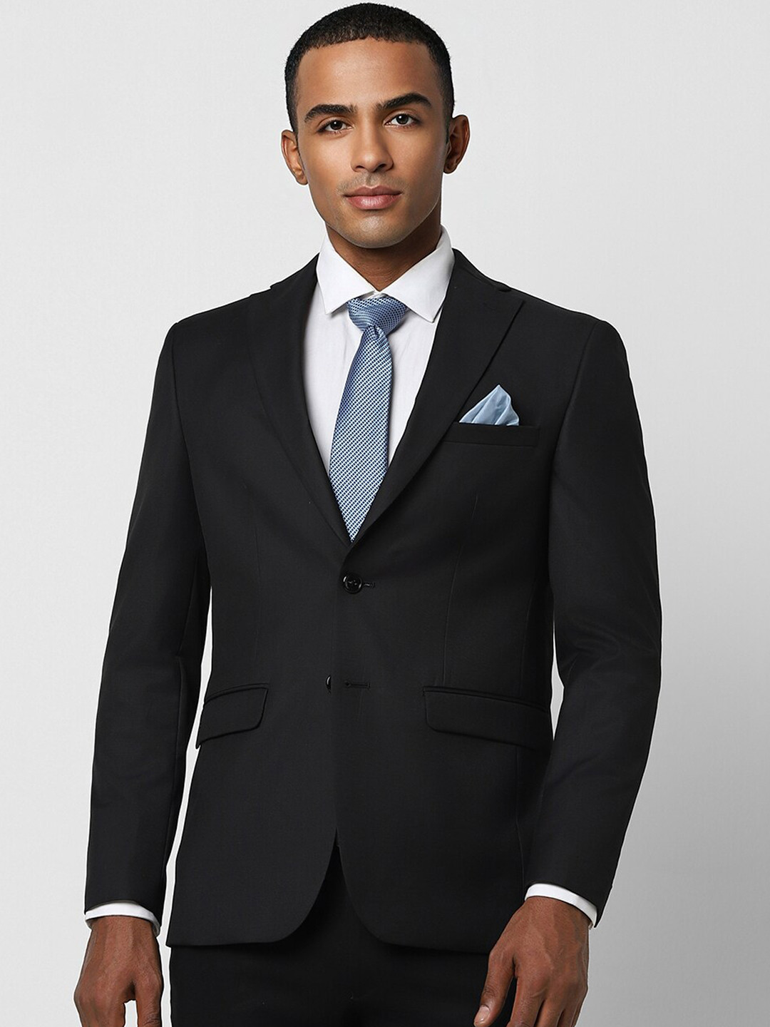 Peter England Elite Slim Fit Shawl Collar Single-Breasted Two Piece Formal Suit