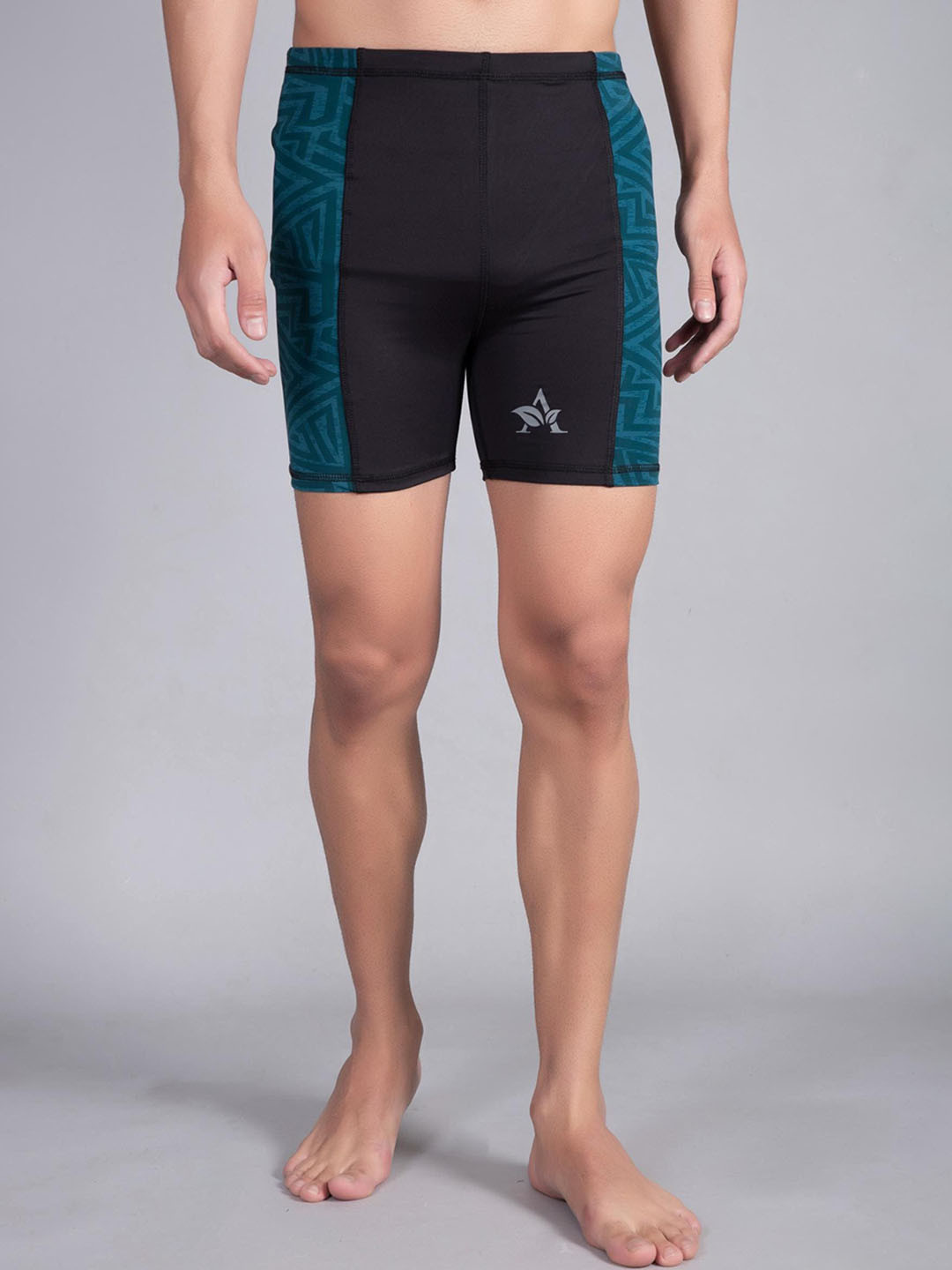 Apraa & Parma Men Printed Skinny Fit Dri-FIT Swim Shorts