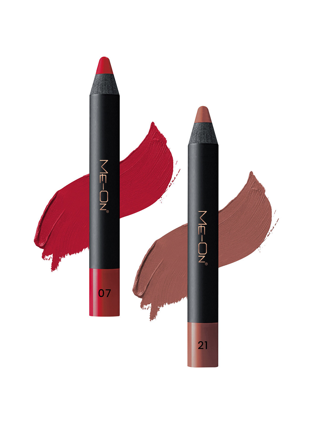 ME-ON 2-Pcs Photoface Long-Lasting Lip Crayon - Shade 07 & 21