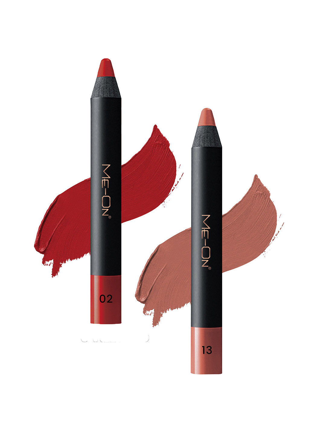 ME-ON 2-Pcs Photoface Long-Lasting Lip Crayon - Shade 02 & 13