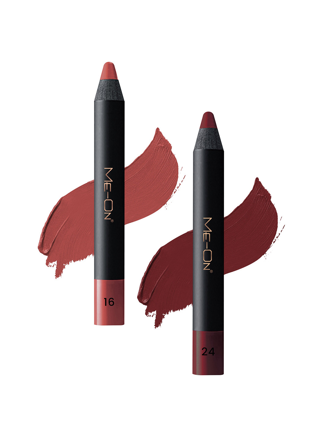 ME-ON 2-Pcs Photoface Long-Lasting Lip Crayon - Shade 16 & 24