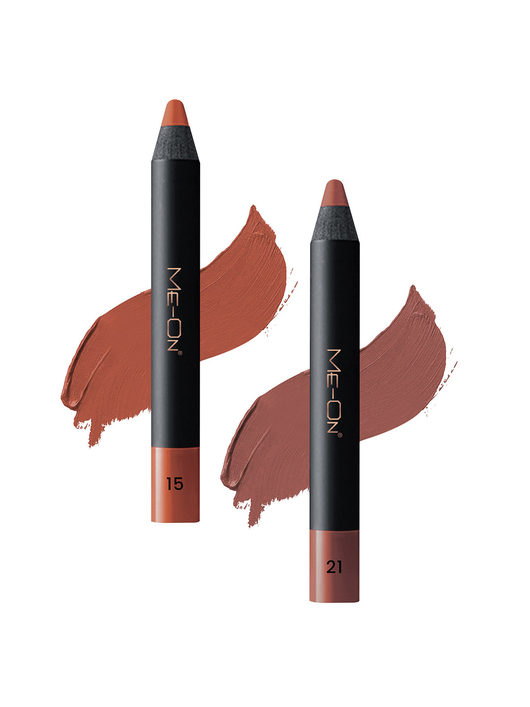 ME-ON Set of 2 Photoface Long Lasting Matte Finish Lip Crayon - Shade 15 & 21