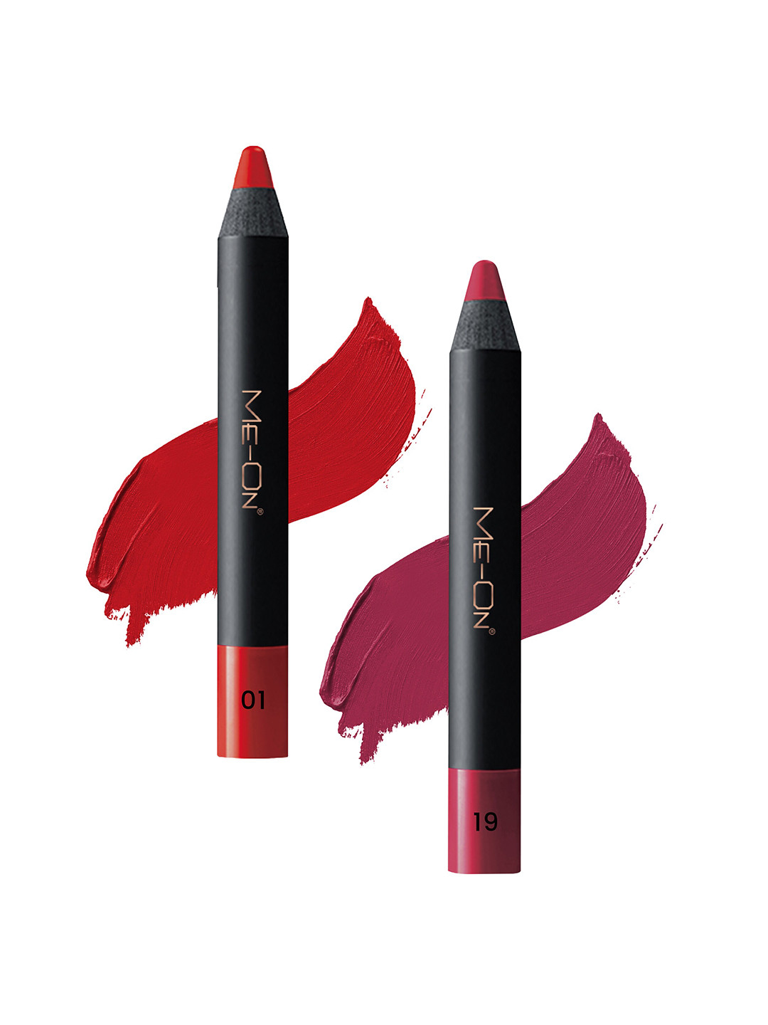 ME-ON 2-Pcs Photoface Long-Lasting Lip Crayon - Shade 01 & 19