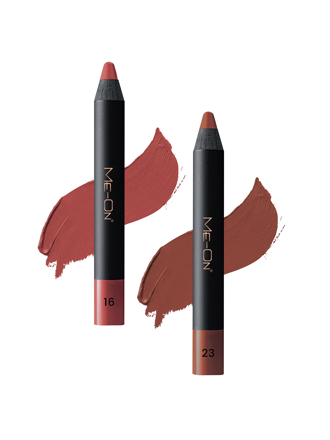 ME-ON Photoface Set Of 2 Non Transfer Lip Crayon Lipstick 3.6g Each - Shades 16 & 23