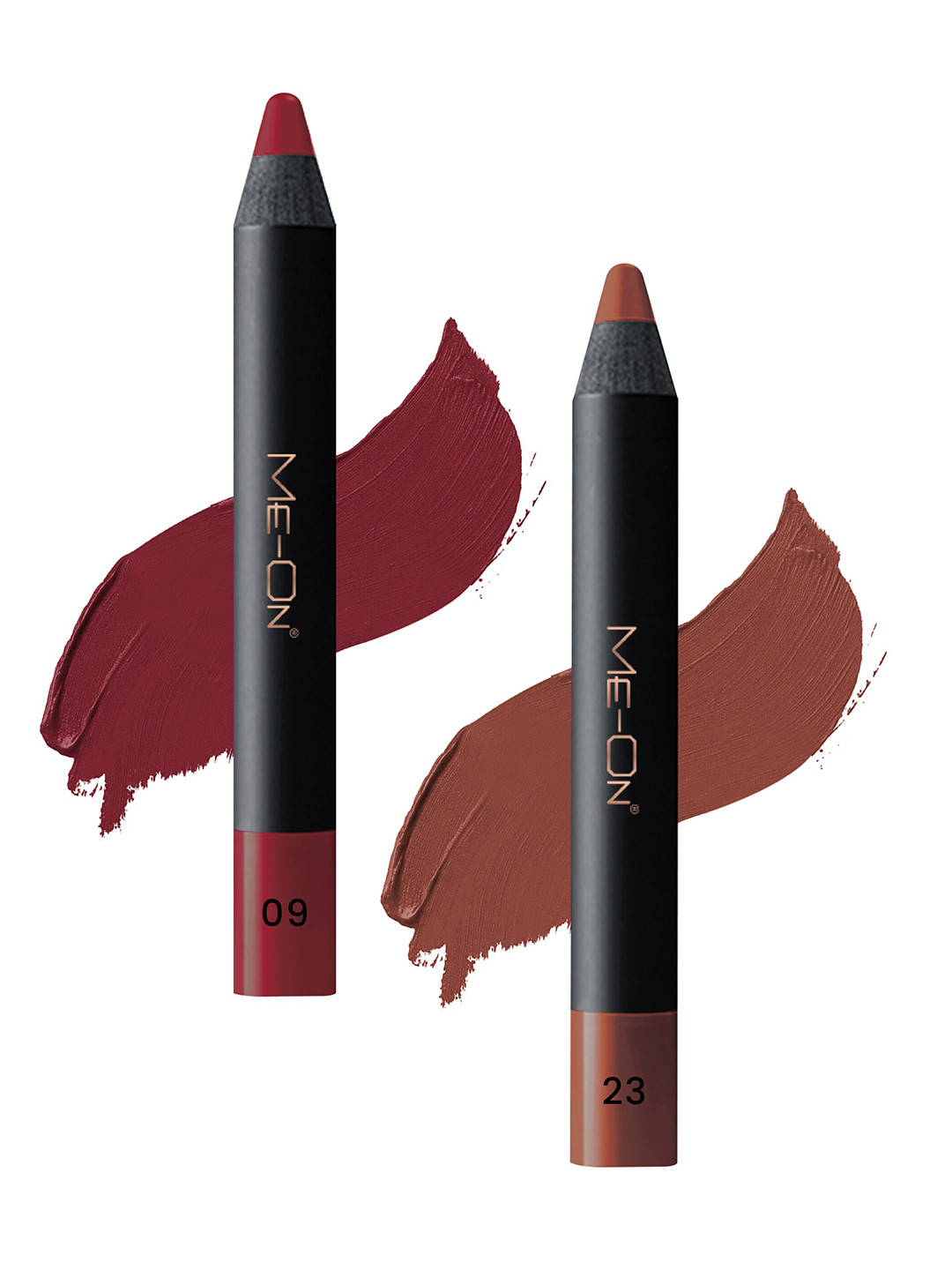 ME-ON Photoface Set Of 2 Non Transfer Lip Crayon Lipstick - 3.6g Each - Shade 09-Shade 23