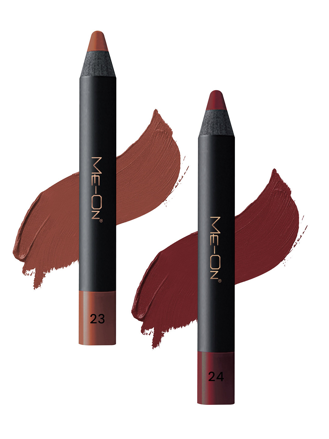 ME-ON Set of 2 Photoface Long Lasting Matte Finish Lip Crayon - Shade 23 & 24