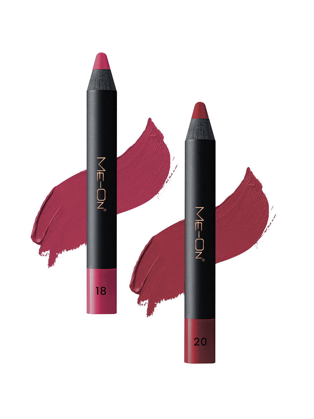 ME-ON 2-Pcs Photoface Long-Lasting Lip Crayon - Shade 18 & 20