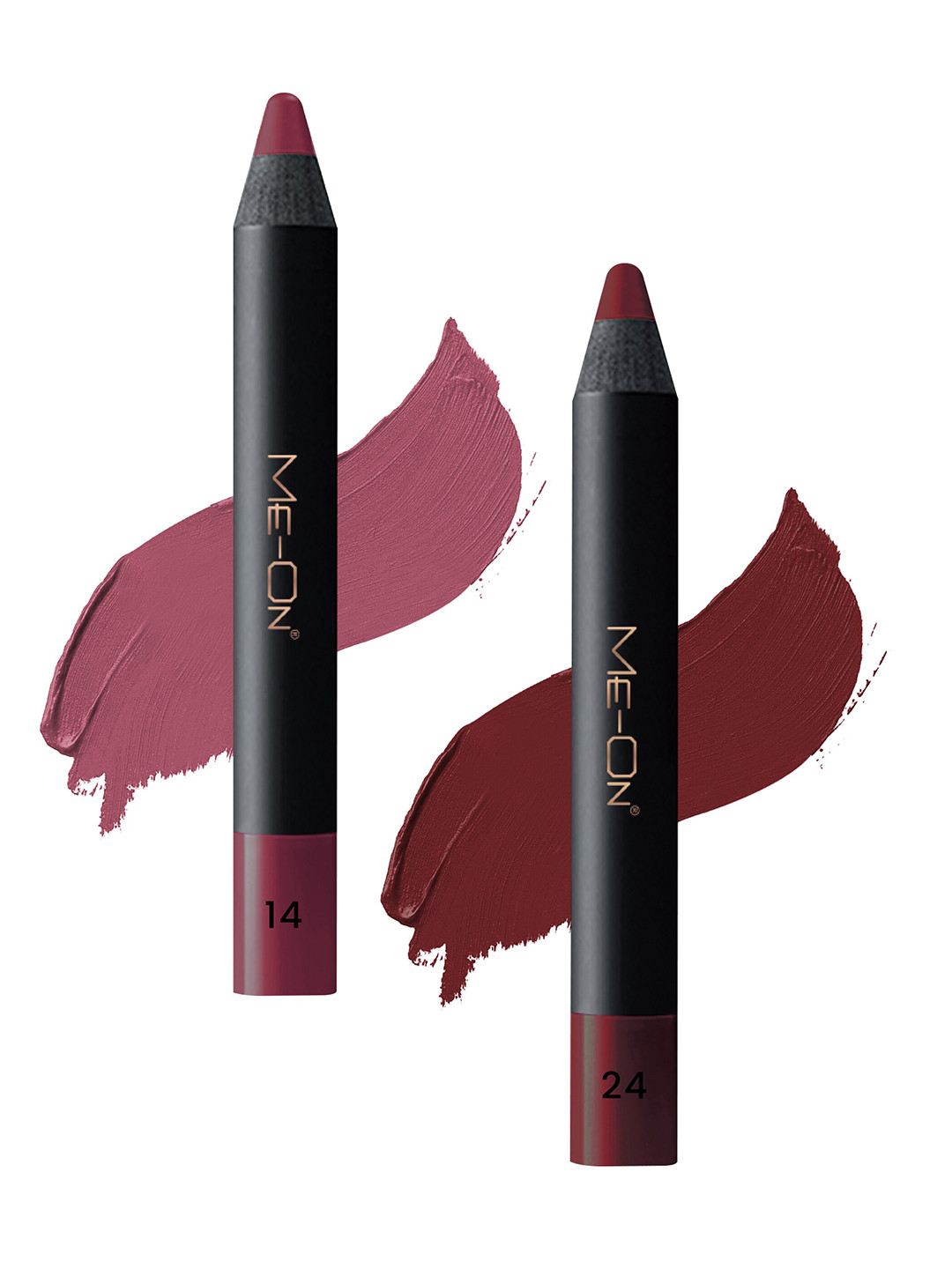 ME-ON 2-Pcs Photoface Long-Lasting Lip Crayon - Shade 14 & 24