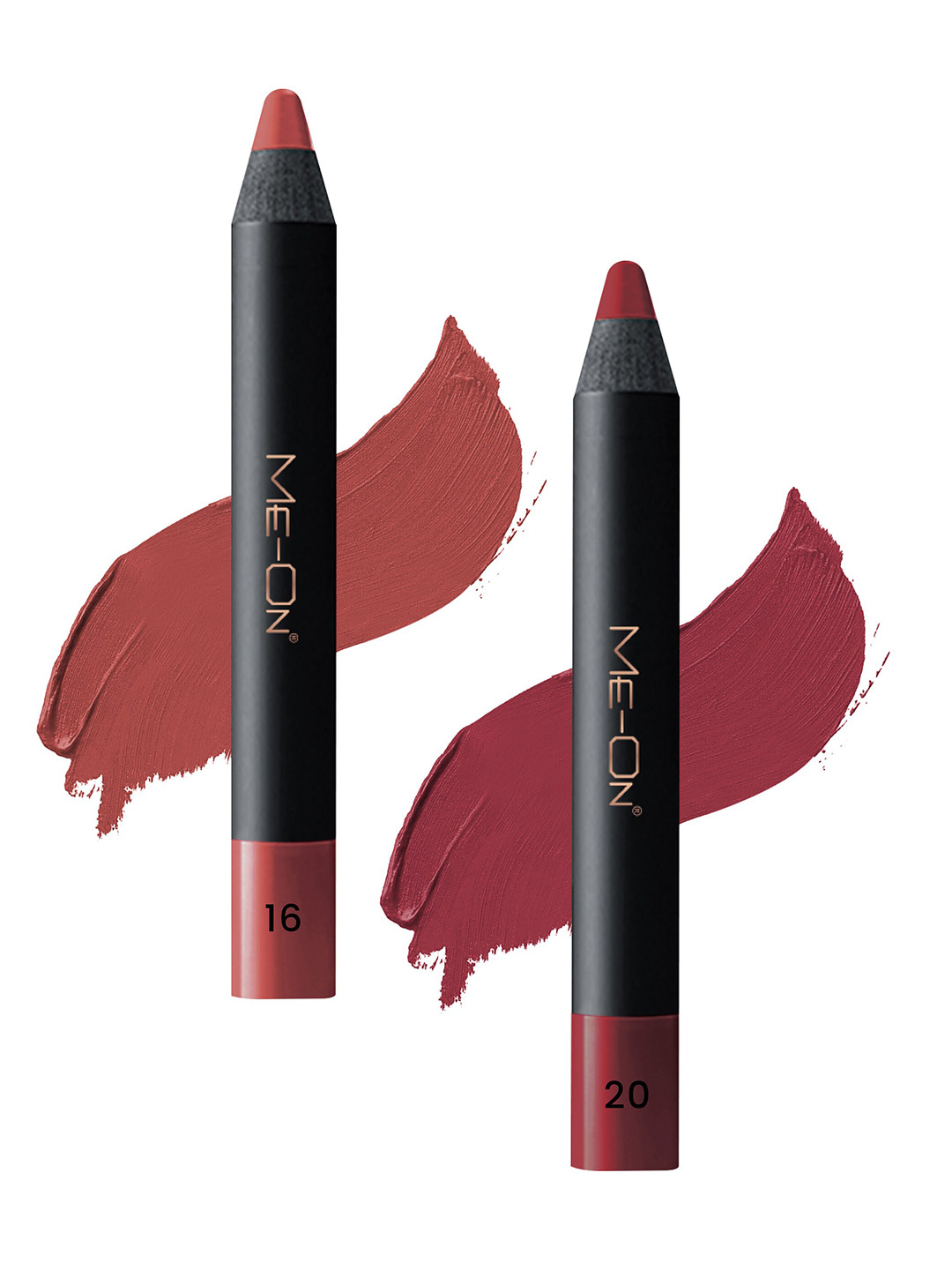 ME-ON 2-Pcs Photoface Long-Lasting Lip Crayon - Shade 16 & 20