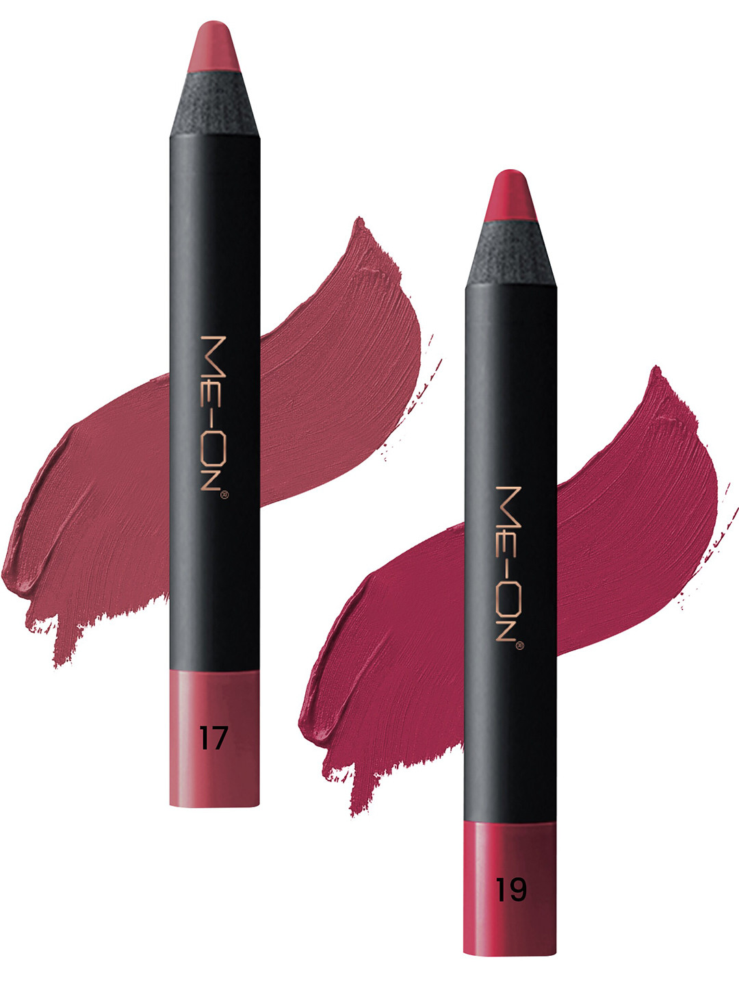 ME-ON Set of 2 Photoface Long Lasting Matte Finish Lip Crayon - Shade 17 & 19