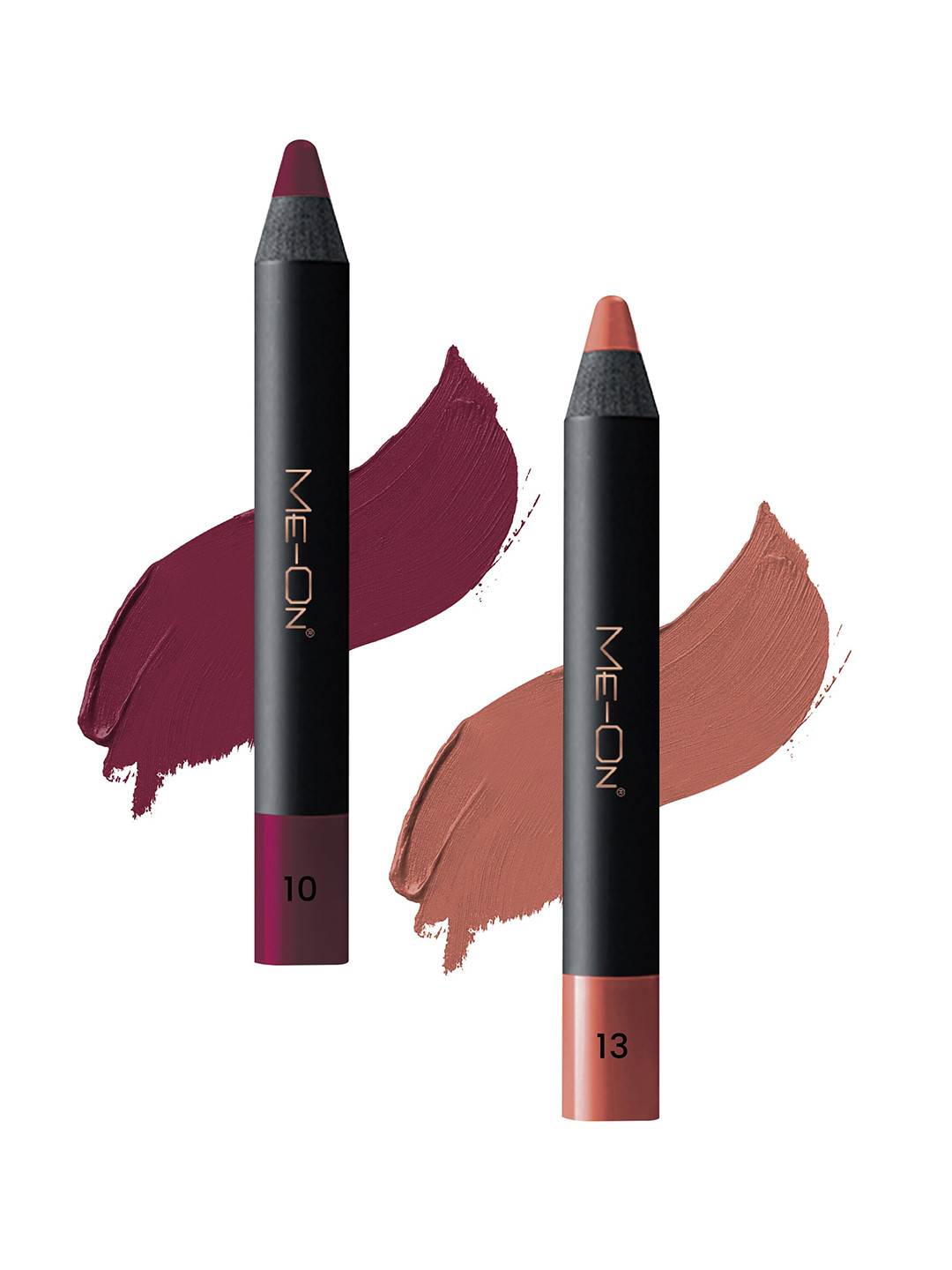 ME-ON Set of 2 Photoface Long Lasting Lip Crayon - 3.6g Each - Shade 10-13