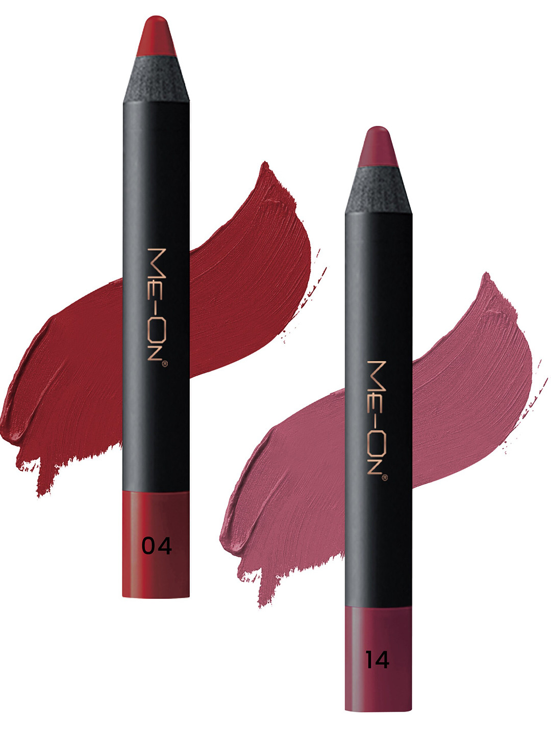 ME-ON 2-Pcs Photoface Long-Lasting Lip Crayon - Shade 04 & 14