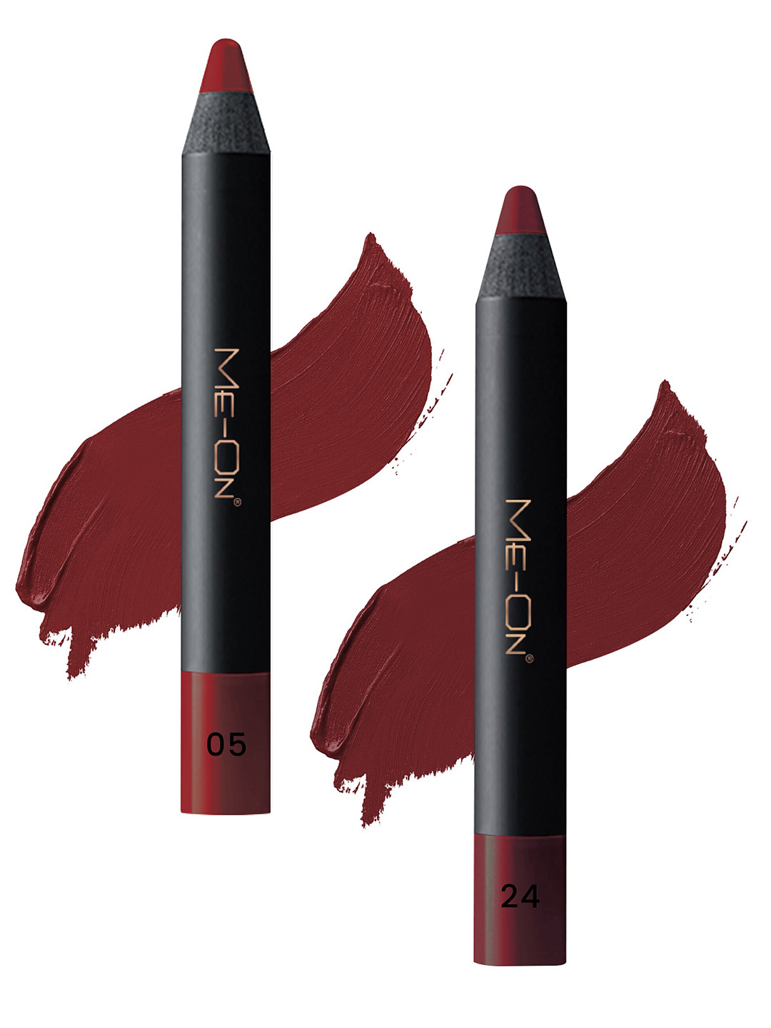 ME-ON Set of 2 Photoface Long Lasting Matte Finish Lip Crayon - Shade 05 & 24