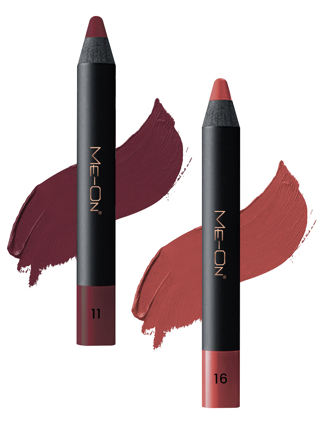 ME-ON Set of 2 Photoface Long Lasting Matte Finish Lip Crayon - Shade 11 & 16