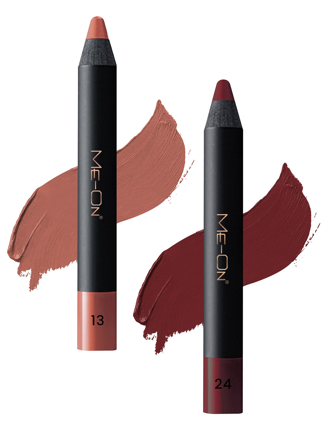ME-ON Set of 2 Photoface Long Lasting Matte Finish Lip Crayon - Shade 13 & 24