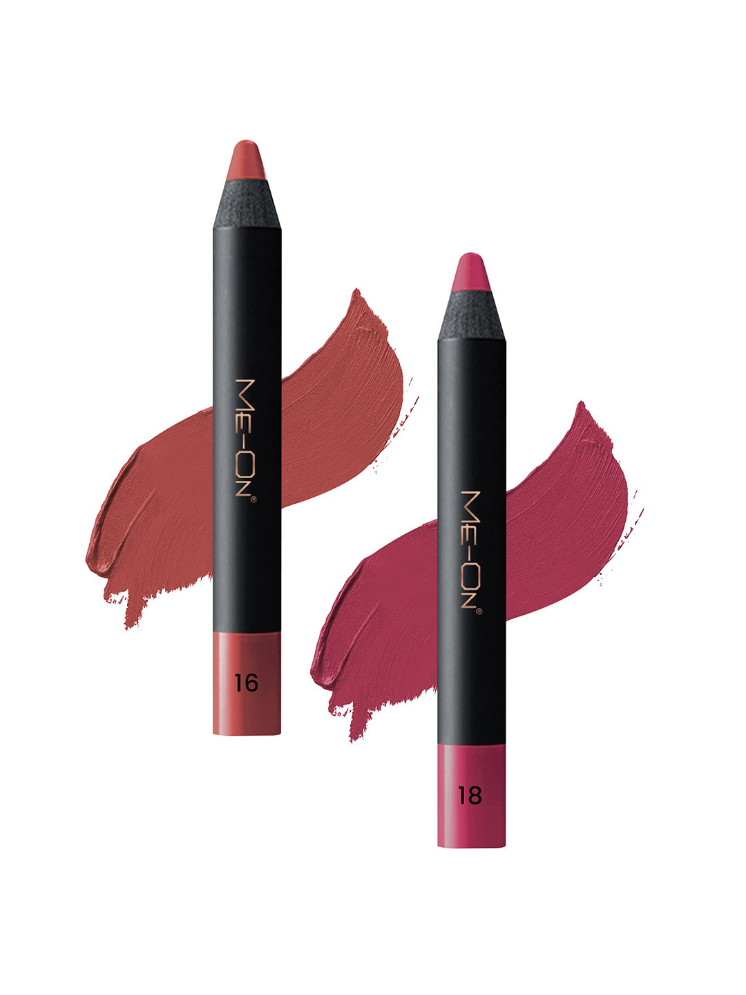 ME-ON 2-Pcs Photoface Long-Lasting Lip Crayon - Shade 16 & 18